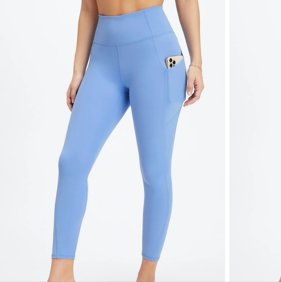 Fabletics Pants - Fabletics PureLuxe High-Waisted 7/8 Blue Leggings